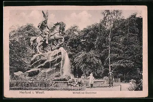 AK Herford i. Westf., Wittekind-Denkmal