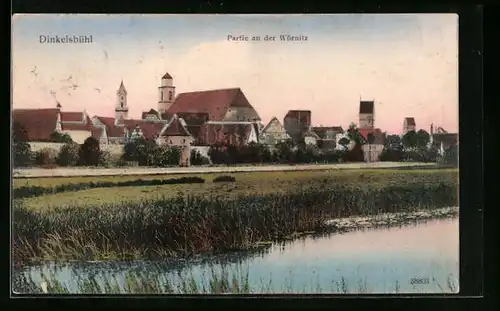 AK Dinkelsbühl, Partie an der Wörnitz