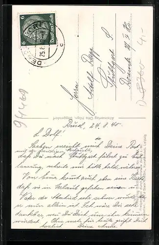AK Rusel b. Deggendorf, Deutsches Jugendheim - Original-Fliegeraufnahme