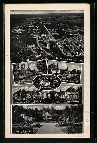 AK Grafenwöhr, Truppenübungsplatz - Lager, Luitpoldpark, Kommandantur