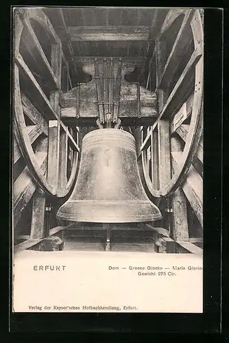 AK Erfurt, Dom, Grosse Glocke Maria Gloriosa