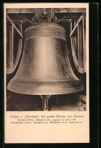 AK Erfurt, Gloriosa, die grosse Glocke des Domes