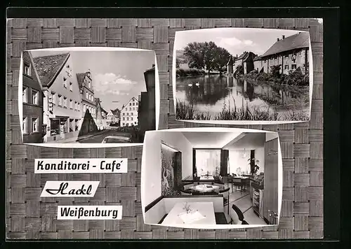 AK Weissenburg /Bay., Konditorei-Cafè Hackl, Frauentorstrasse 6