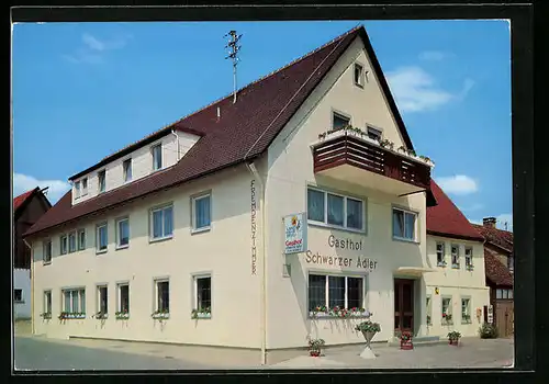 AK Unter-Oestheim /Rothenburg, Gasthof schwarzer Adler