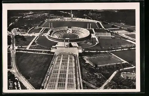 AK Berlin, Reichssportfeld, Fliegeraufnahme, Olympia