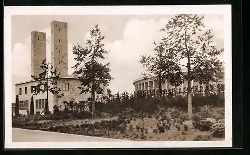 AK Berlin, Reichssportfeld, Osttor mit Blick auf Deutsche Kampfbahn, Olympia