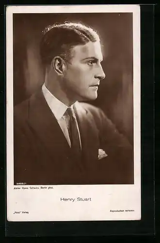 AK Schauspieler Henry Stuart im Profil