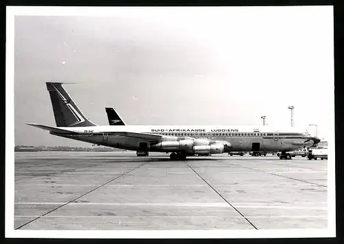 Fotografie Flugzeug Boeing 707, Passagierflugzeug der Suid-Afrikaanse Lugdiens, Kennung ZS-SAG