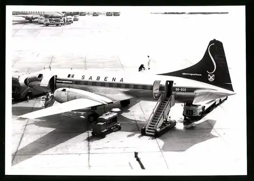 Fotografie Flugzeug Convair Metropolitan, Passagierflugzeug der Sabena, Kennung OO-SCS