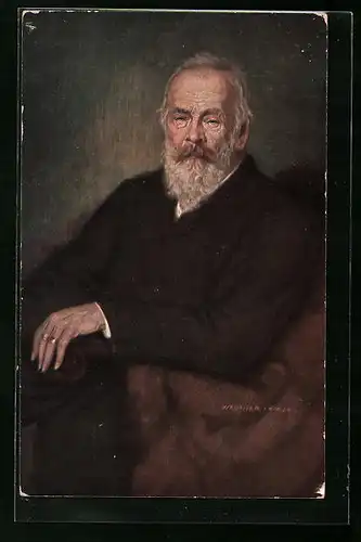 Künstler-AK Prinzregent Luitpold auf Sessel