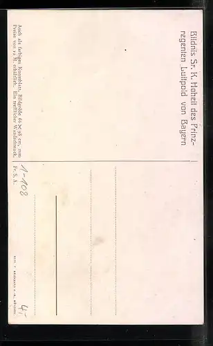 Künstler-AK Prinzregent Luitpold auf Sessel