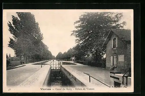 AK Vierzon, Canal du Berry, L`Ecluse