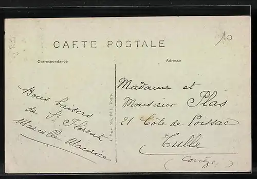 AK St-Florent-sur-Cher, Vue prise du Viaduc