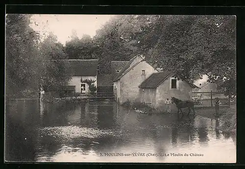 AK Moulins-sur-Yèvre, Le Moulin du Chateau