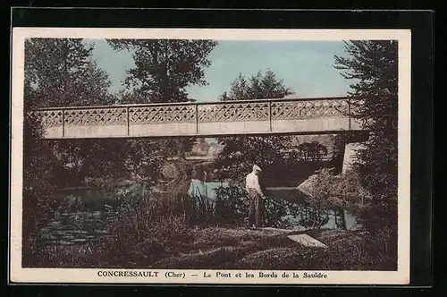 AK Concressault, Le Pont et les Bords de la Sauldre