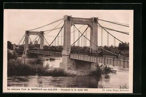 AK Mornay-sur-Allier, La nouveau Pont