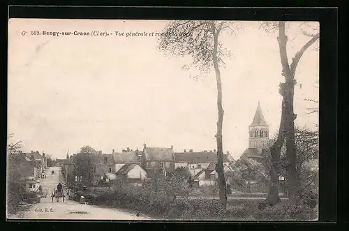 AK Bengy-sur-Craon, Vue generale et rue de la gare