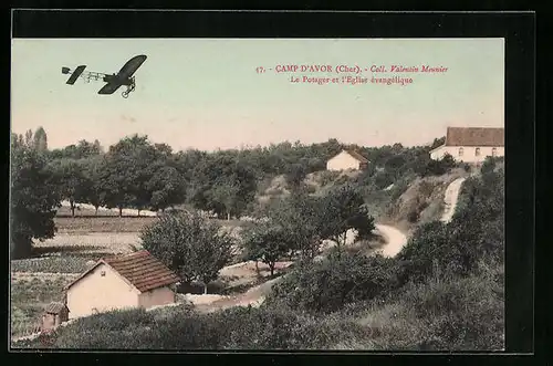 AK Camp D`Avor, le Potager et l`Eglise evangelique