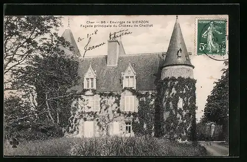 AK Vierzon, Facade principale du Chateau de Chaillot