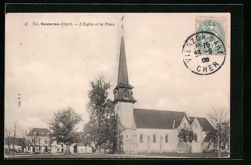 AK Vouzeron, l`Eglise et la Place