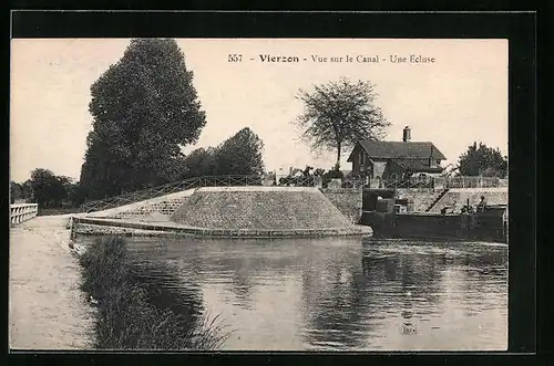 AK Vierzon, vue sur le Canal