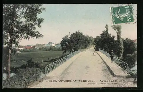 AK Clémont-sur-Sauldre, Avenue de la Gare