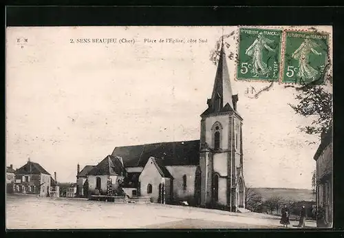 AK Sens Beaujeu, Place de l`Eglise, Côté Sud