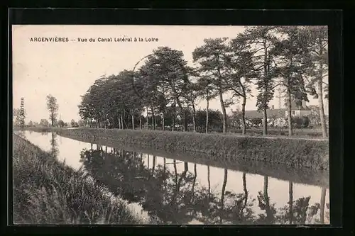 AK Argenvières, Vue du Canal Latéral à la Loire