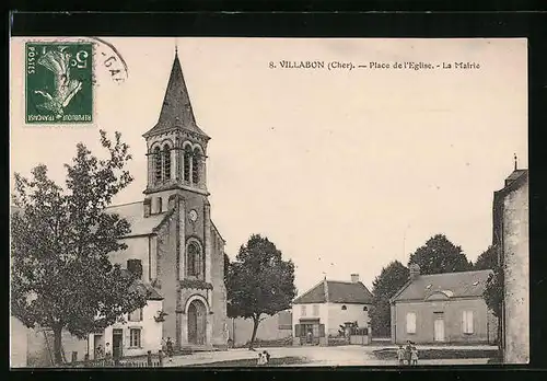 AK Villabon, Place de l`Eglise, La Mairie