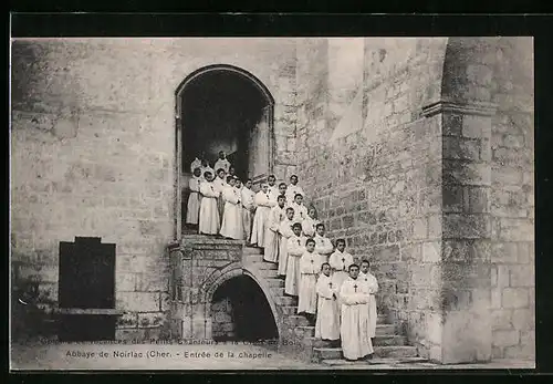 AK Bruère-Allichamps, Abbaye de Noirlac, Colonie de vacances des Petits Chanteurs à la Croix de Bois