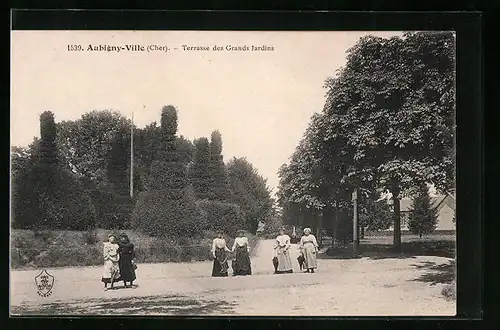 AK Aubigny-Ville, Terrasse des Grands Jardins