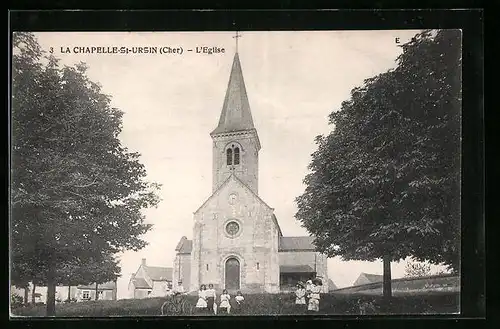 AK La Chapelle-St-Ursin, L`Eglise