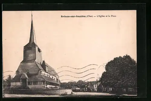 AK Brinon-sur-Sauldre, L`Eglise et la Place