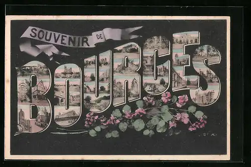 AK Bourges, Souvenir, Motive aus dem Ort