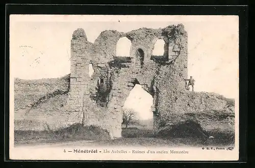 AK Ménétréol, Les Aubelles - Ruines d`un ancien Monastere