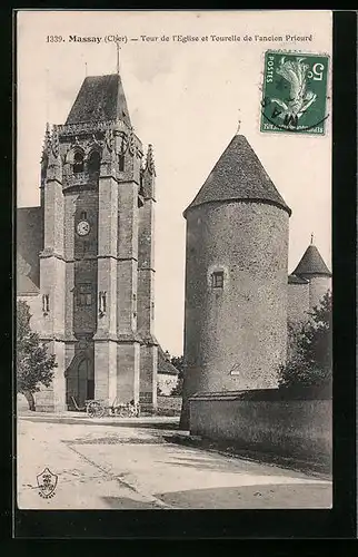 AK Massay, Tour de l`Eglise et Tourelle de l`ancien Prieure