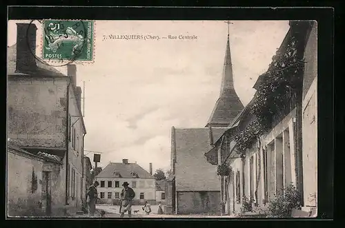 AK Villequiers, Rue Centrale