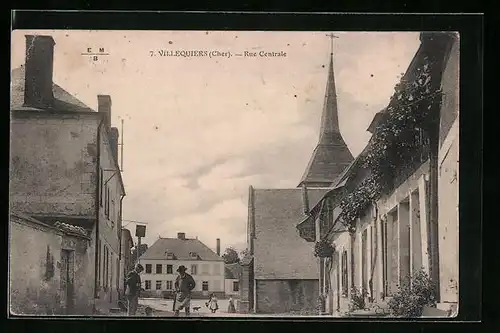 AK Villequiers, Rue Centrale