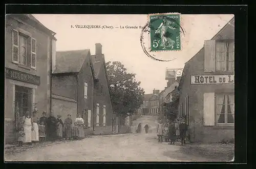 AK Villequiers, La Grande Rue