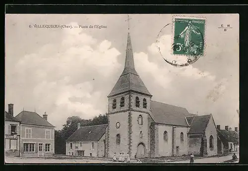 AK Villequiers, Place de l`Eglise