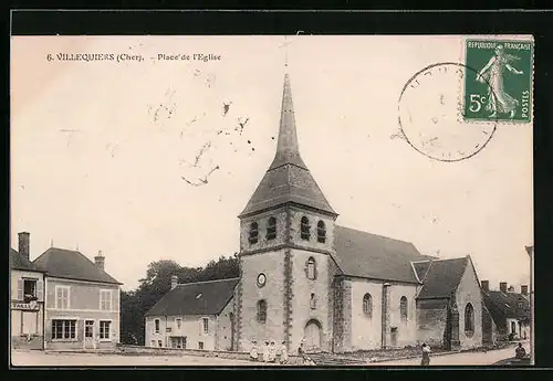 AK Villequiers, Place de l`Eglise