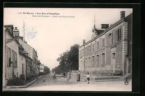 AK Les Aix-d`Angillon, Route de Bourges