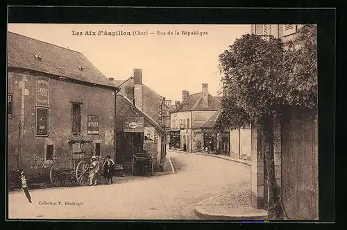 AK Les Aix-d`Angillon, Rue de la République