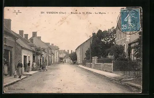 AK Vesdun, Route de St-Vitte - La Mairie
