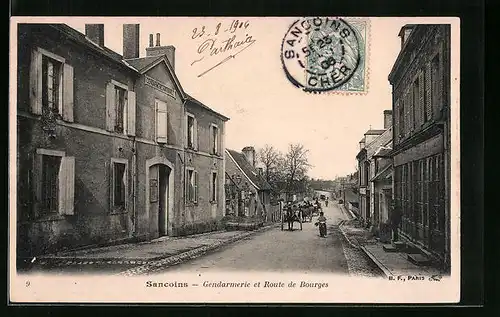 AK Sancoins, Gendarmerie et Route de Bourges