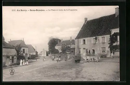 AK Sens-Beaujeu, La Place et route de la Chapelotte