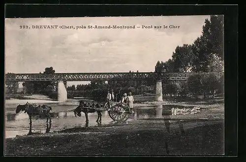 AK Drevant /St-Amand-Montrond, Pont sur le Cher