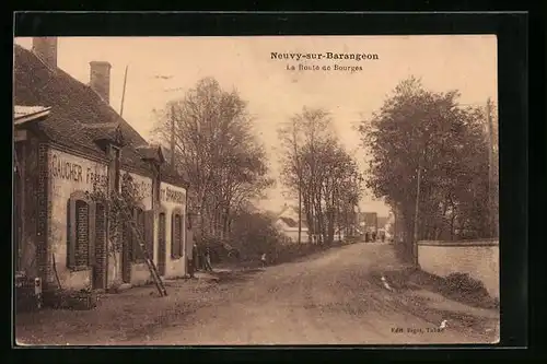 AK Neuvy-sur-Barangeon, La Route de Bourges