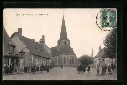 AK Baugy, La rue St-Martin