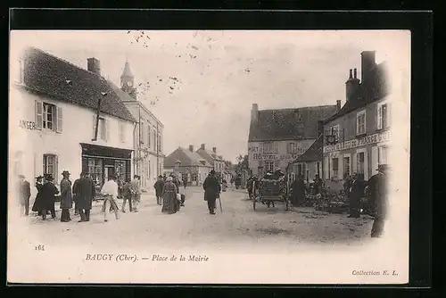 AK Baugy, Place de la Mairie